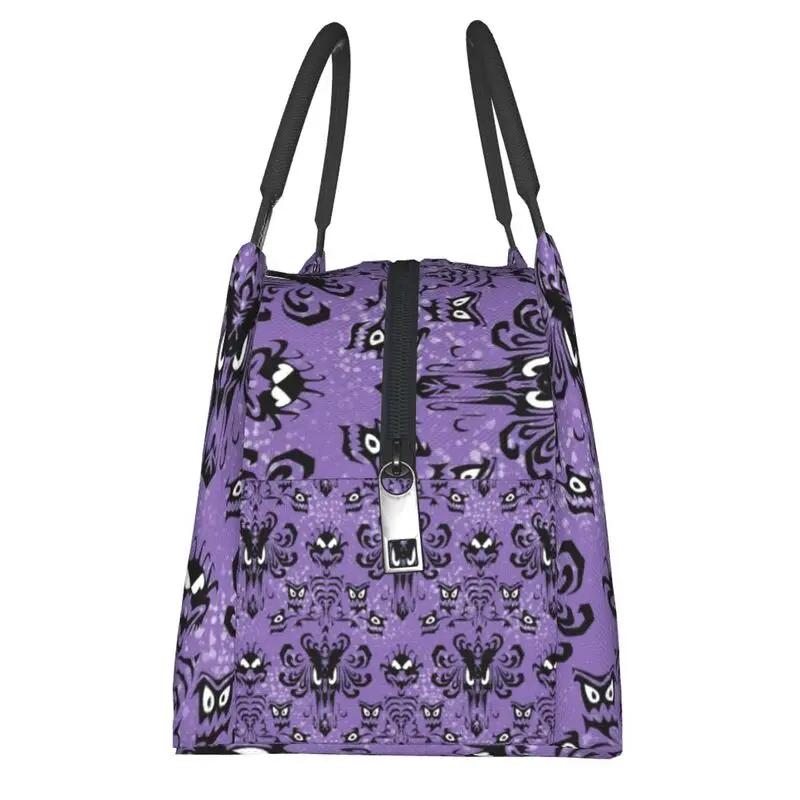 Happy Haunted Mansion Lunch Box for Women Halloween Cooler Thermal Food Insulated Lunch Bag Travel Work Pinic Container