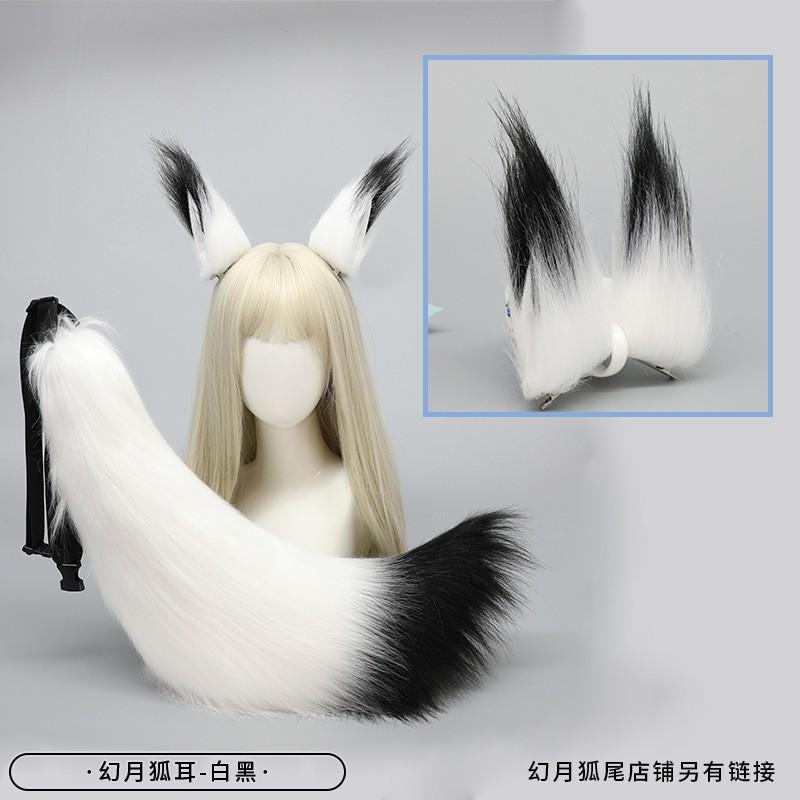 Fermaglio per Capelli a Forma di Orecchie di Animale in Peluche Fatto a Mano Cosplay - Orecchie di Volpe Lupo Gatto in Diversi Colori Stile Anime Lolita