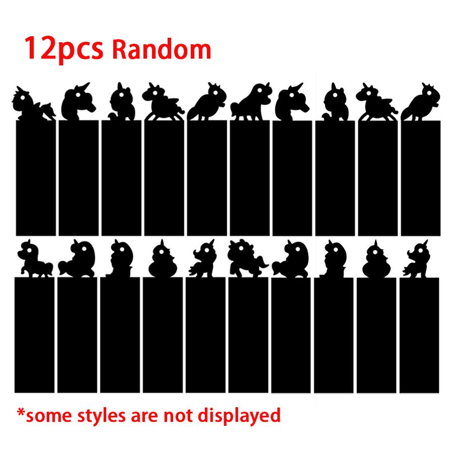 

12/24pcs Bookmark Scratch Art Colorful Graffiti Supplies Multistyle Creative DIY Painting Tools Birthday Gift Handmade Decor XJM
