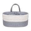 Cotton Baby Diaper Caddy Organizer, Nursery Storage Basket Bin with Removable Compartments,