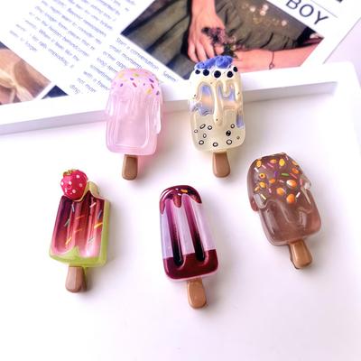 Glow-in-the-Dark Chocolate Ice Cream Cartoon DIY Charms for Crocs and Crafts