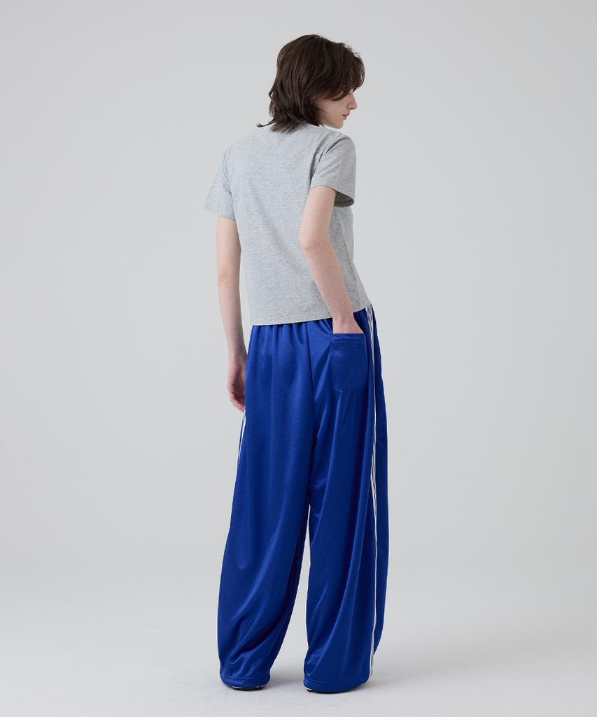 Dangled Drop Dgdp Balloon Fit Curved Line Track Pants_Blue