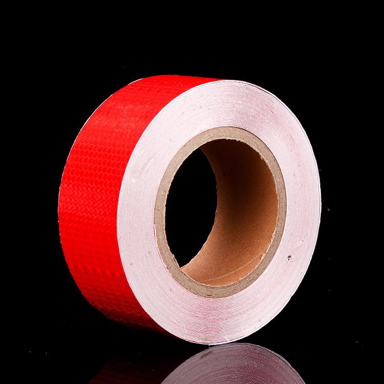 Red Selfadhesive Reflector PVC Tape High Visibility Reflective Warning Tape For Van Car Traffic Sign