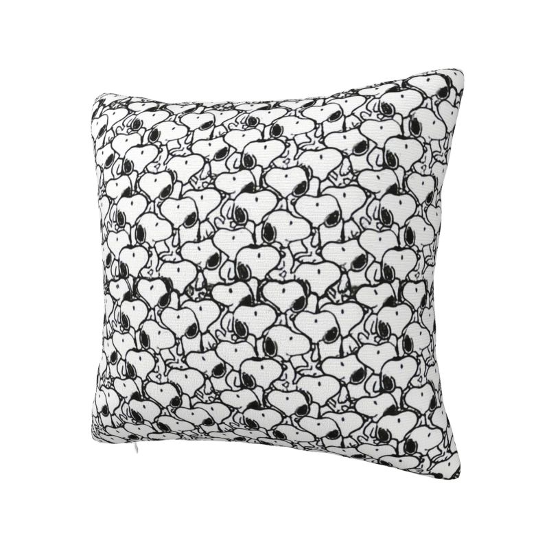 Fashion Snoopy Woodstock Cartoon Beagle Cushion Covers 40x40cm Polyester Pillow for Car Square Pillowcase Living Room Decoration