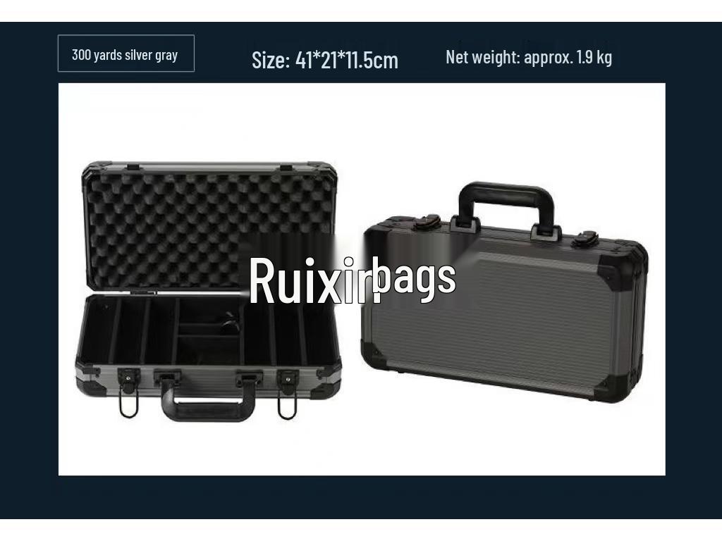 

Серебристо-серый покерный набор на 300 фишек K-типа и кейс для развлечений