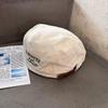 Simple Solid Color Letter Embroidery Neutral Casual Beret For Fall Use Daily