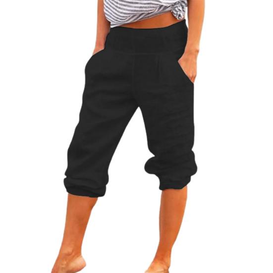 Ropa Tops Casual Mujer Capri Pantalones Bolsillos Color Puro Cintura Alta  Suelto 3/4 Pantalones comprar a buen precio — entrega gratuita, reseñas  reales con fotos — Joom