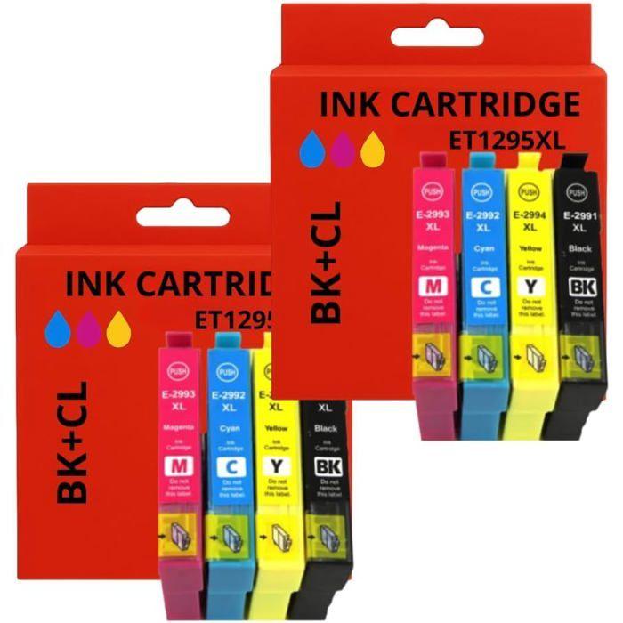 Pack de 8 Cartouches Compatibles EPSON T1295 XL pour Imprimantes Stylus Office, Stylus, Workforce