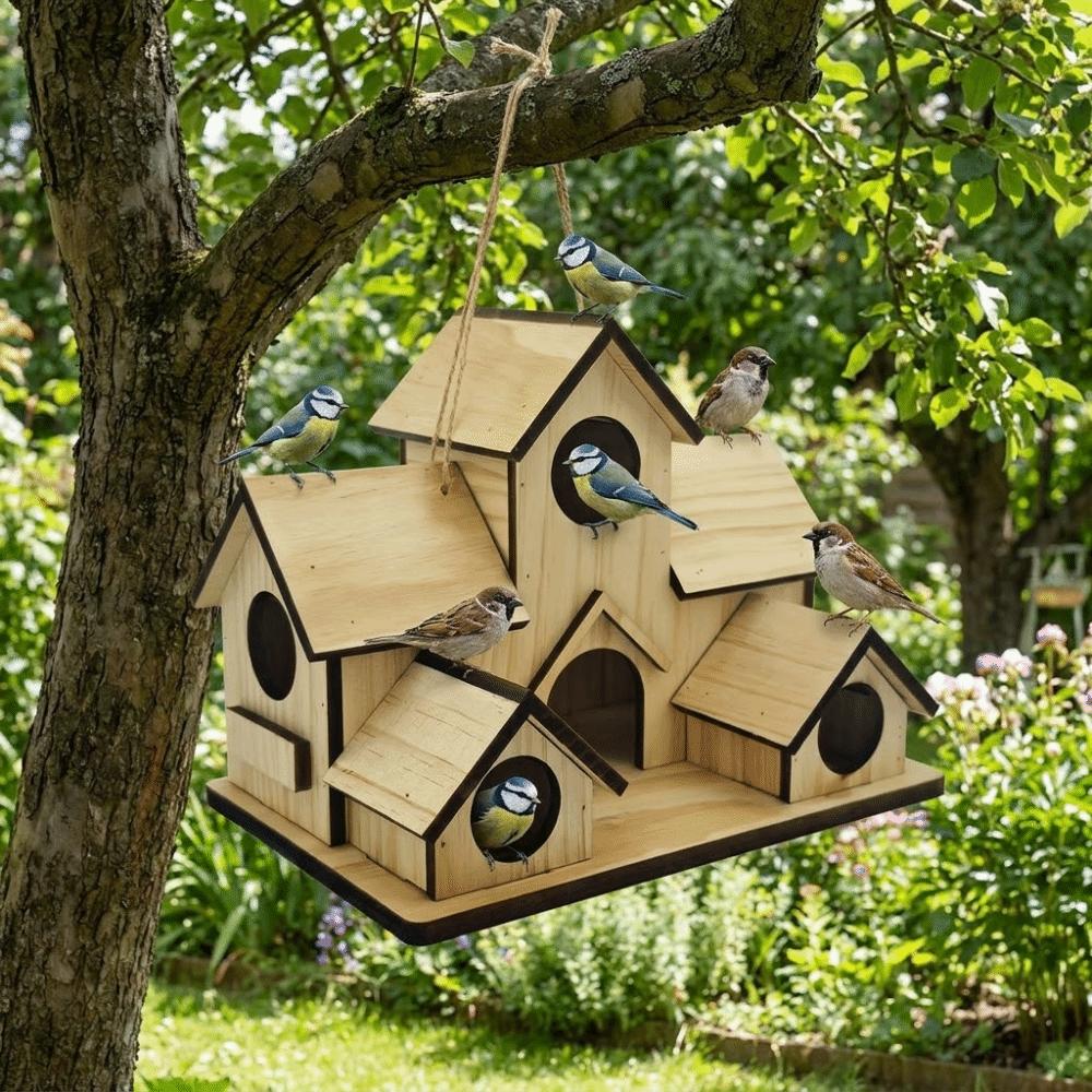 Handmade Hanging Birdhouse Ventilation Bird Villa Bird Cages Hatching Nest  Wild Birds