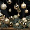 Festive 6CM Gold & 8CM Silver Christmas Balls - Shiny & Matte Hanging Tree Ornaments