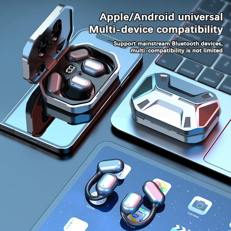 NOU Căști Bluetooth în stil Mecha, fără fir, bas puternic, Căști non-in-ear Reducerea zgomotului Căști pentru jocuri e-Sports