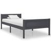 Solid Pine Wood Bed Frame Gray 100 x 200 cm