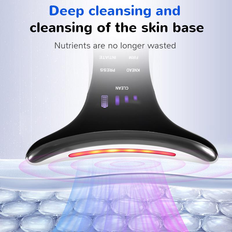 Hot Cool Microcurrent Facial Neck Lift Ice Compress Face Massager Neck Lifting Machine Skin Care Tool Shrink Pores Anti-age