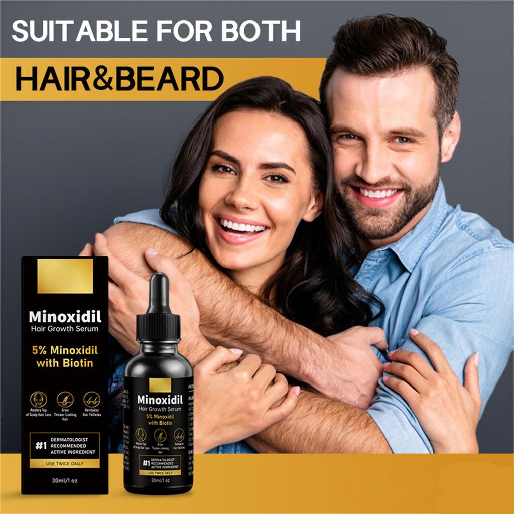 5% Hair Growth For Men And Women - Infused With Biotin, And Panthenol, Prevent Hair Loss 30ml