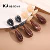 Kenjie Retro Oval Resin Long Stud Earrings - Women's Classic Fashion Jewelry