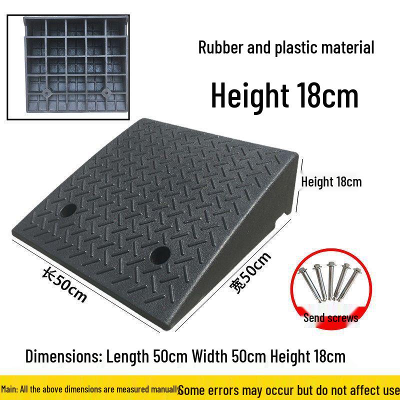 Rubber and Plastic Sloped Threshold Ramp Pad