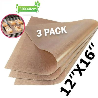 3Pcs Reusable Resistant Baking Sheets Oil-Proof Paper Cloth Oven Pad 30*40cm Nonstick Baking Mat Grill Sheet Baking Tray Paper