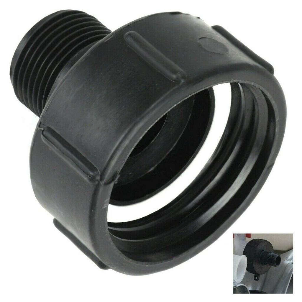 S60x6×1\" IBC Tote Drain Tank Adapter Water Tank Garden Hose Fitting Tool