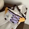 2025 summer new breast bag women's fashion casual contrasting color student messenger small bag sports small square bag
