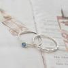 Ollia Birthstone Layered 1,2,3, Silver Ring