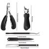 Xiaomi 5pcs Premium Nail Trimming Set for Home Use and Festival Gifts. Assorted Clippers Pedicure Tools and File with Ergonomic Grip