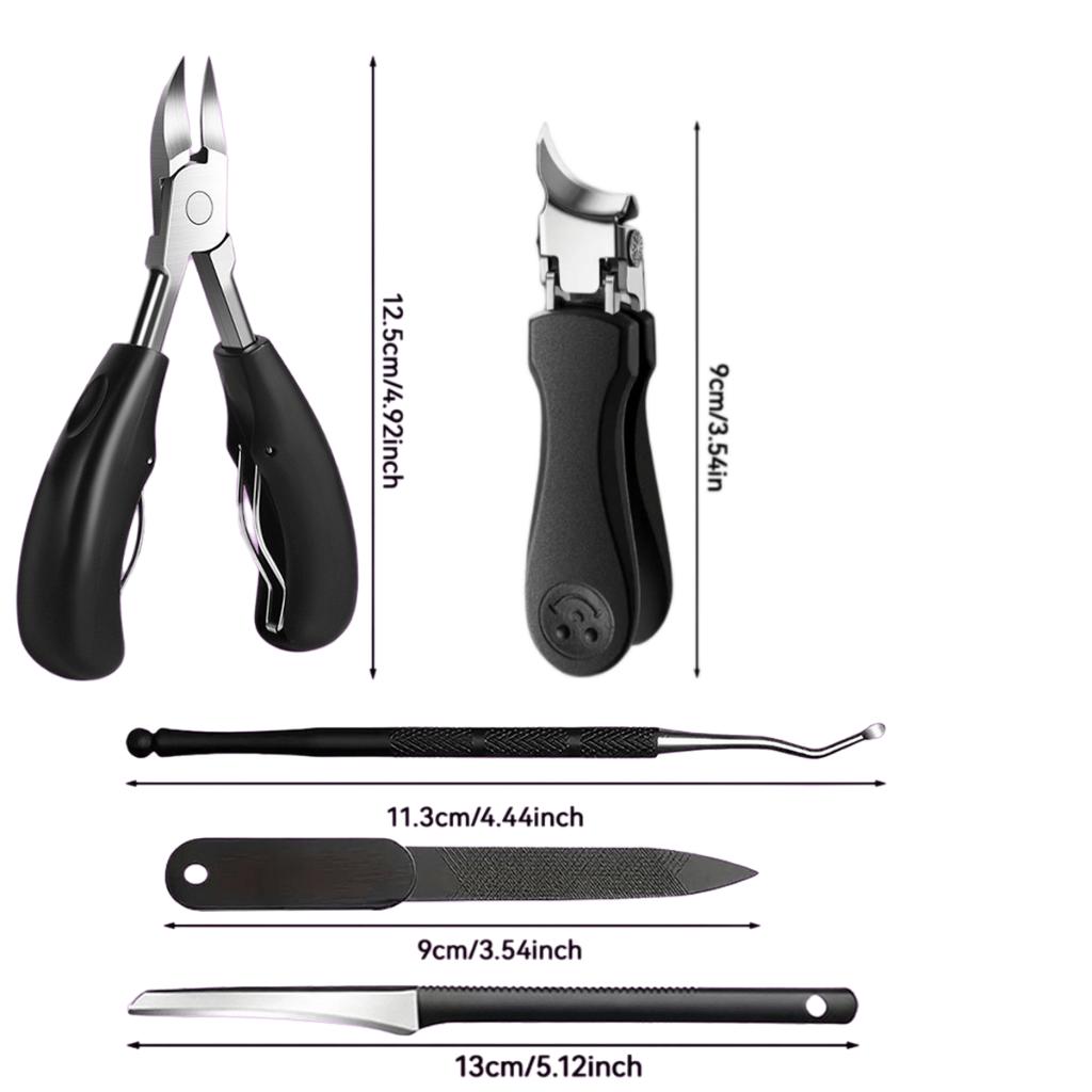 Xiaomi 5pcs Premium Nail Trimming Set for Home Use and Festival Gifts. Assorted Clippers Pedicure Tools and File with Ergonomic Grip
