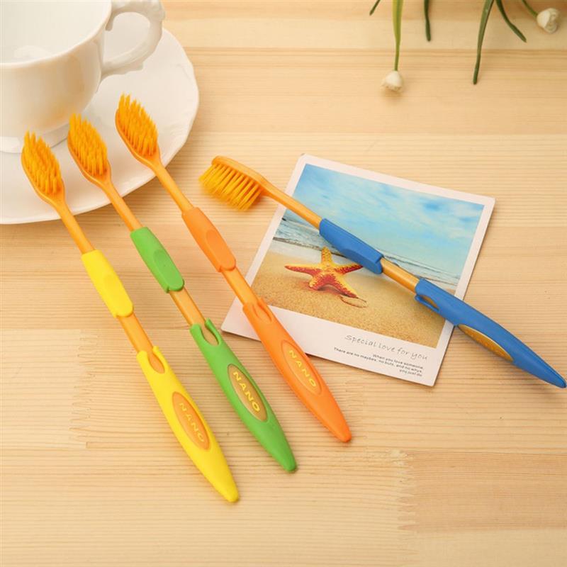 

4 шт. Мягкая щетина зубная щетка эргономичная ручка глубокая очистка ручная зубная щетка al гигиена красота здоровье зубные щетки мягкая щетина