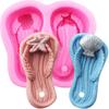 FUNSHOWCASE Large Flip Flop with Hole Candy Silicone Mold for Cake Decoration, Soap Making, Fondant Sugarcraft, Crafting Projects
