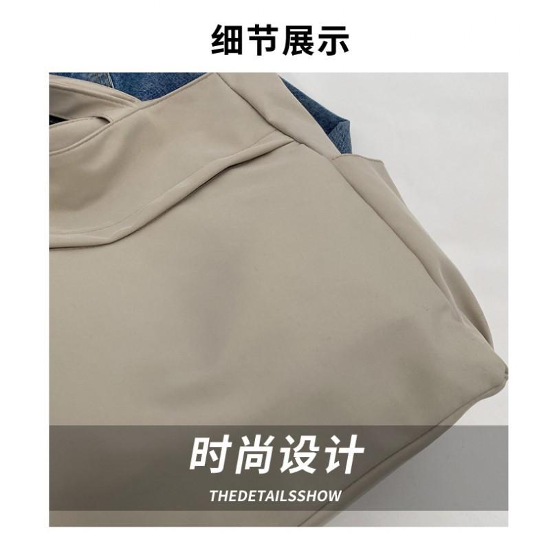 All-matching Women's Tote Bag Nylon Shoulder Large-capacity Commuting Casual Solid Color Simple Portable Female