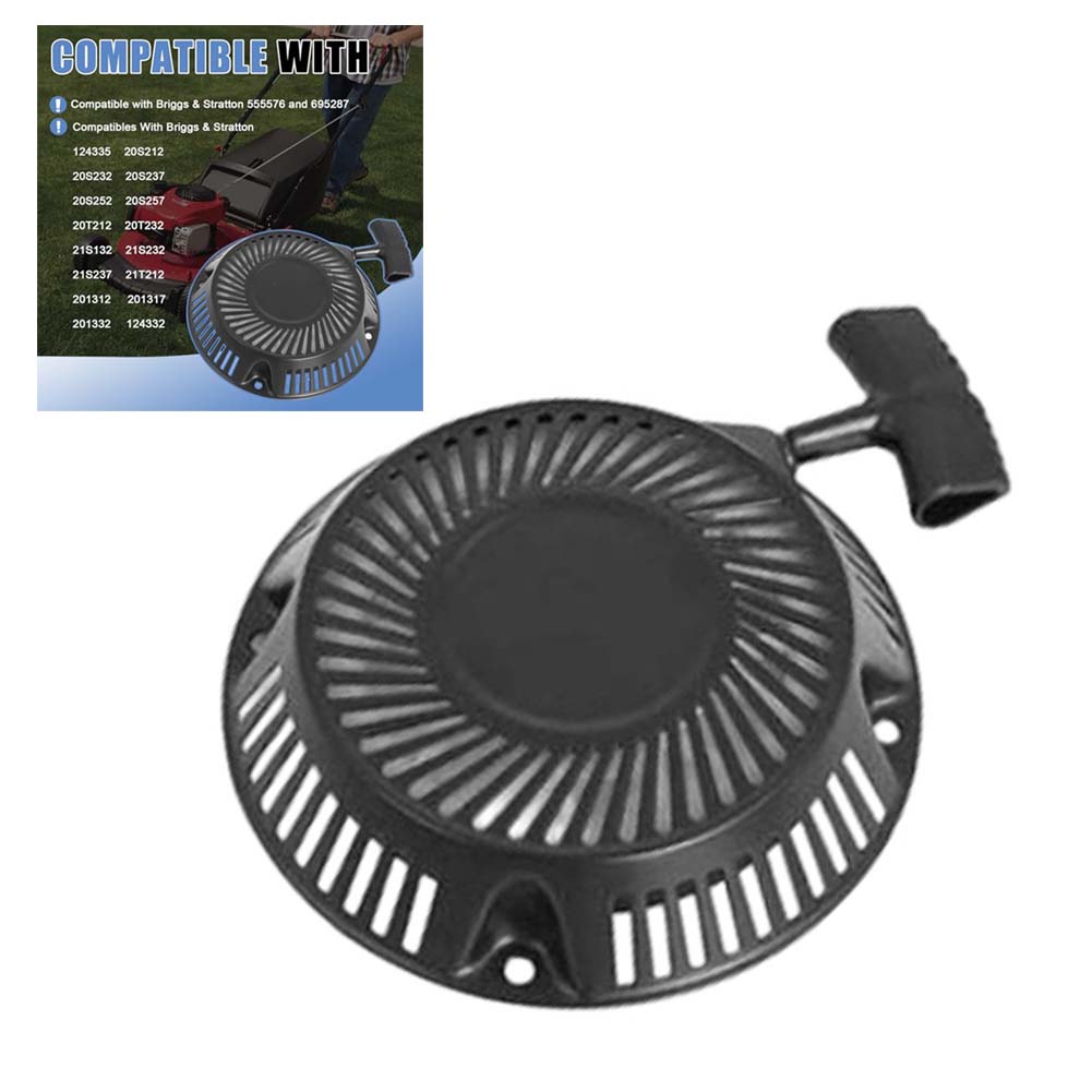 Replacement Recoil Starter Assembly Fits For 695287 555576 124335 Pull Start Rope For Power Equipment Garden Tools
