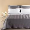 Quilted Bedspread In Solid Color Cotton Sateen Continental Dreaming