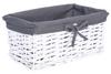 Rieten mand 30X20X15 Cm - Wit-Grijs