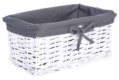 Wicker Basket 30X20X15 Cm - White-Gray