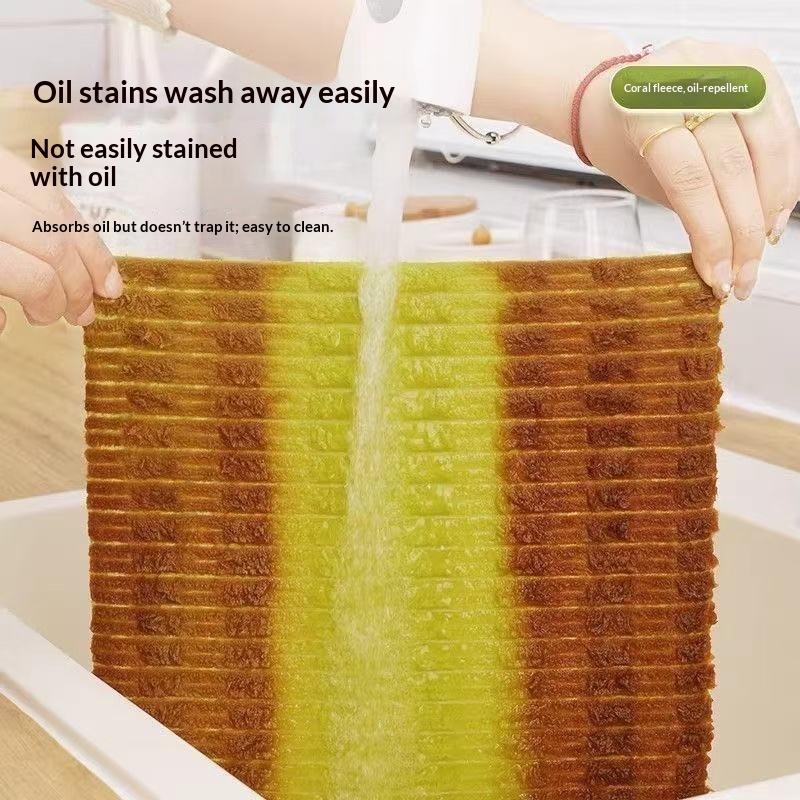20 stk Fortykket Bambus Mikrofiber Køkkenviskerulle Engangs Ledig Opvaskeklud Genanvendelig Olieabsorberende Rengøringshåndklæde Husholdning