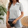 Short Sleeve Blouses for Women Classic Polka Dot Design Comfortable Fit Women's Short Sleeve Tops for Everyday Wear Womens Short Sleeve Blouses