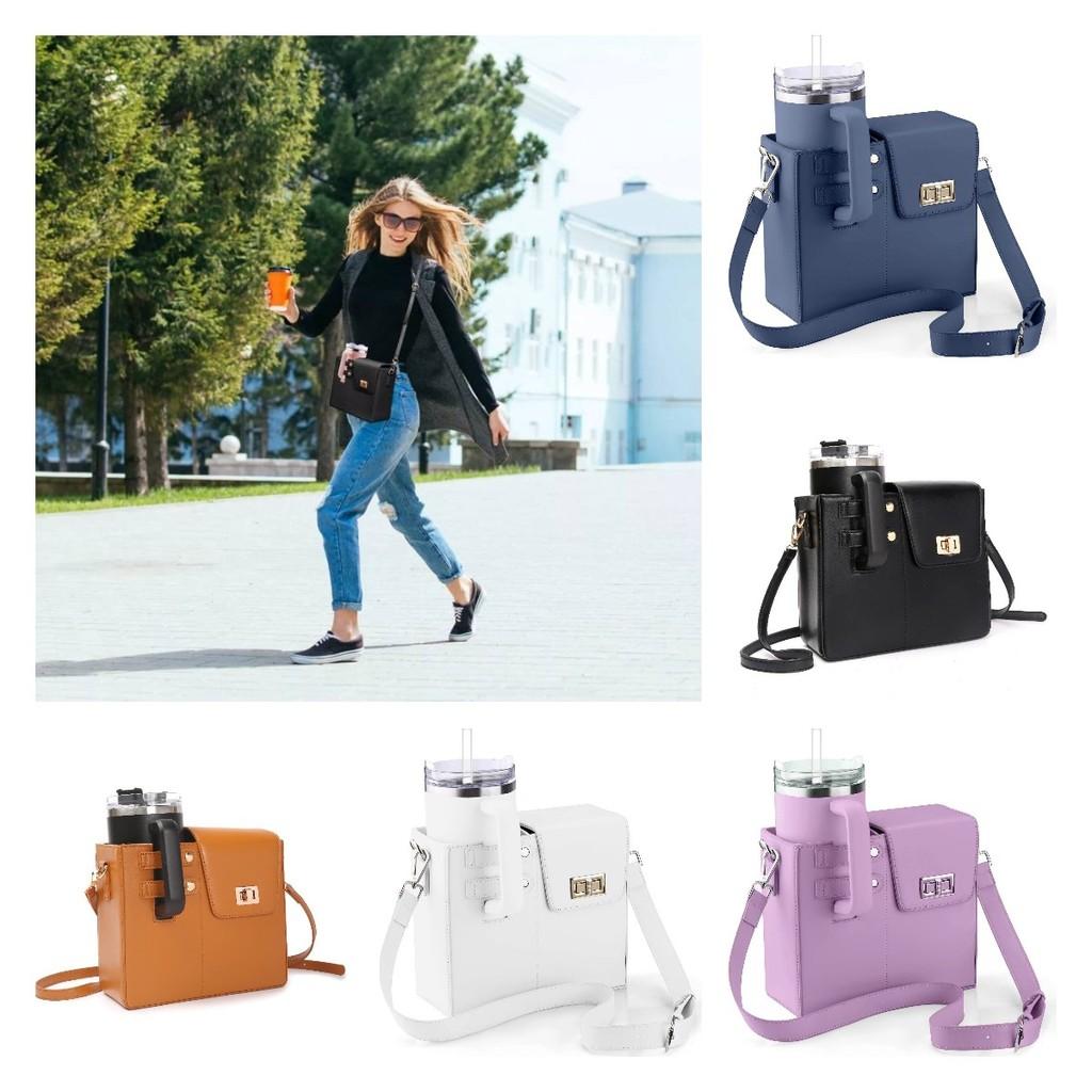 Crossbody Portable Outdoor Water Cup Storage Bag With Adjustable Strap Shoulder