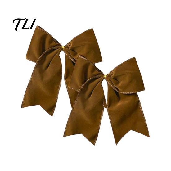 Decoratieve Fluwelen Linten 2 Stuks Kerstboom Strik Decoraties, Stof Feestelijke Krans Hangend Ornament Trap Strikken voor Huis, Feestelijke Slingers Bruiloft