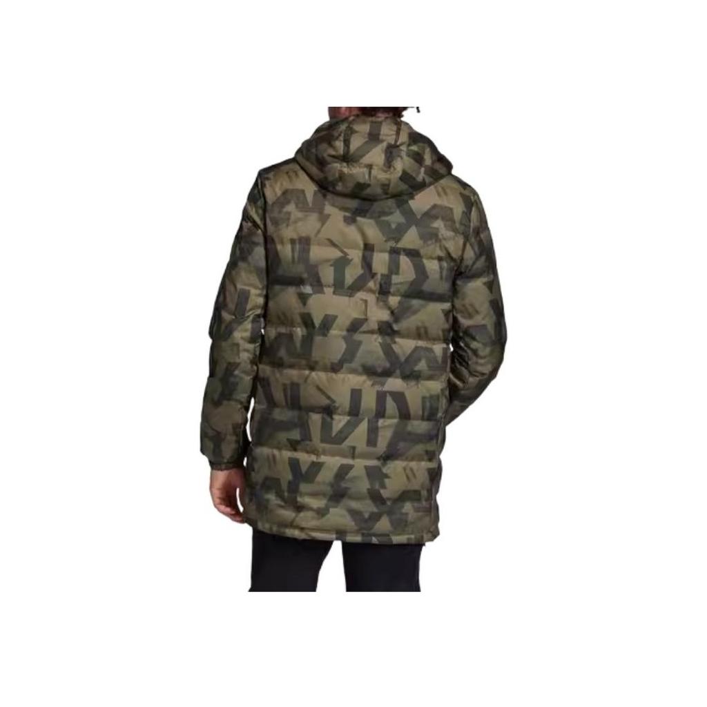 Adidas Outdoor Reversible Mid-Length Down Jacket Winter Men Outerwear Olive-Brown FR6635