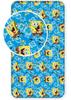 Prześcieradło Bawełniane Z Gumką 90X200 Sponge Bob Kanciastoporty 0937 Niebieskie Gąbka Spongebob