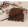 Black Ebony Wooden Flower Hair Sticks Pins Hairpin Accessories