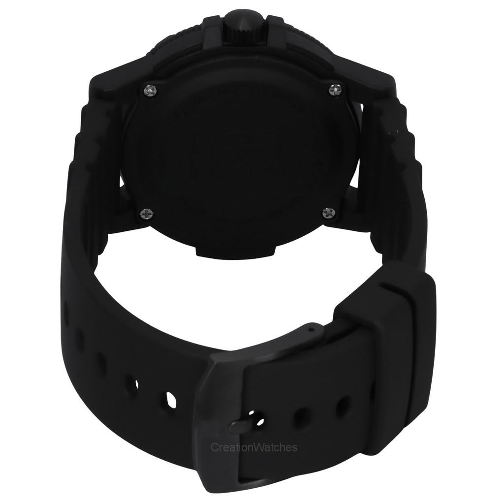 Luminox Lederschildkröte Riesen PU-Armband Schwarzes Zifferblatt Quarz XS.0330 100M Herrenuhr