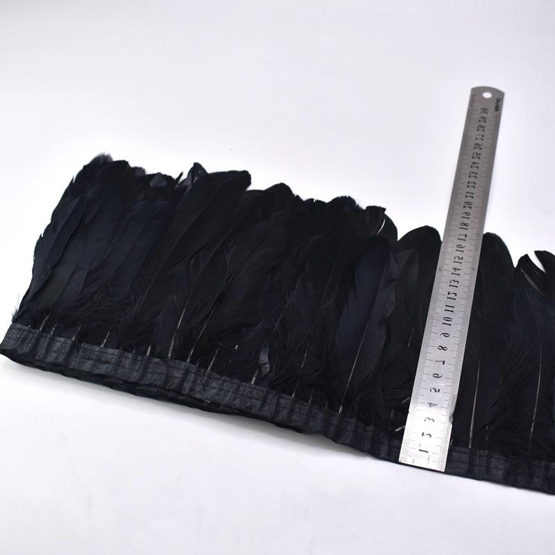 10Meters/lot Natural Goose Feathers Trimmings Fringe for Needlework Sewing Clothing Plume 15-20cm DIY Wedding Feather Decorative