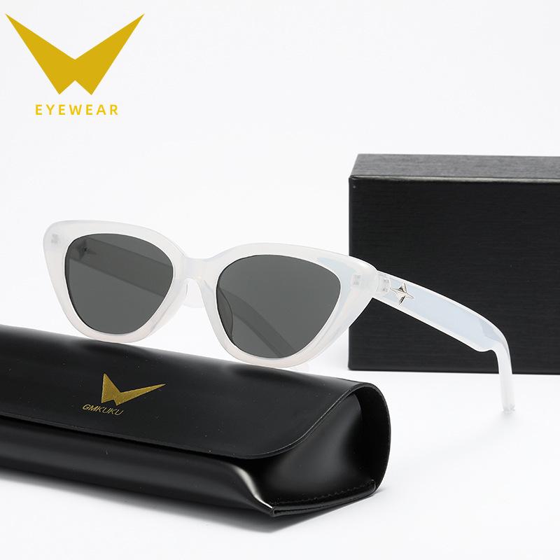 

Кван Чжилон Gd Остроугольные Солнцезащитные Очки Кошачий Глаз Звезда Мужские И Женские Модные Солнцезащитные Очки Маленькая Оправа Личность