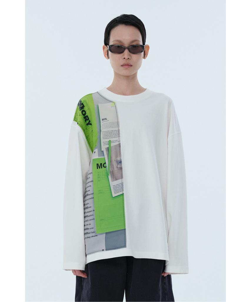 RECODE Printing Detail Longsleeve T-Shirt Rktaa24614Whx
