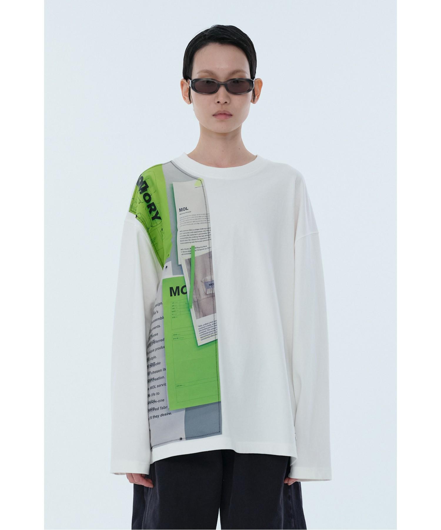 Recorde Printing Detail Longsleeve T-Shirt Rktaa24614Whx White/S