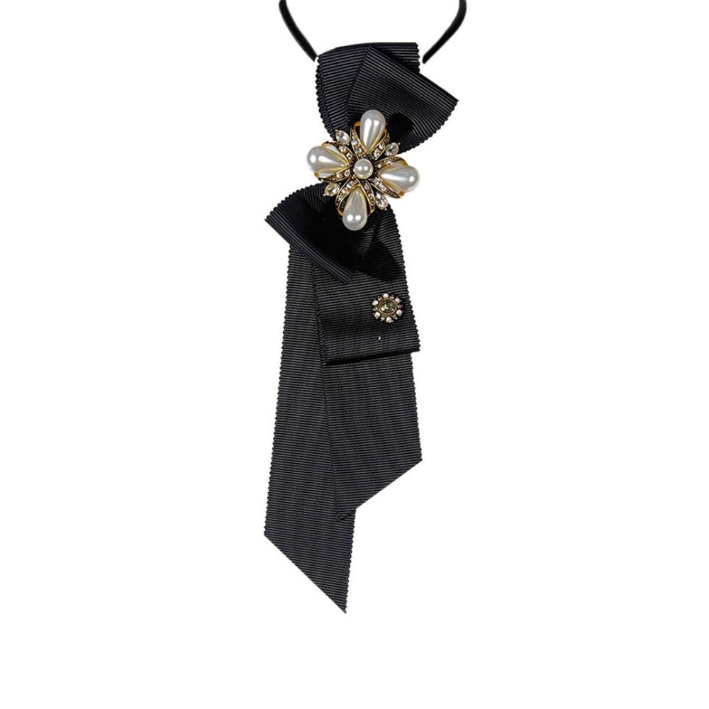 Choker Long Necktie Black Shirt Tie Retro Bow Tie  Women