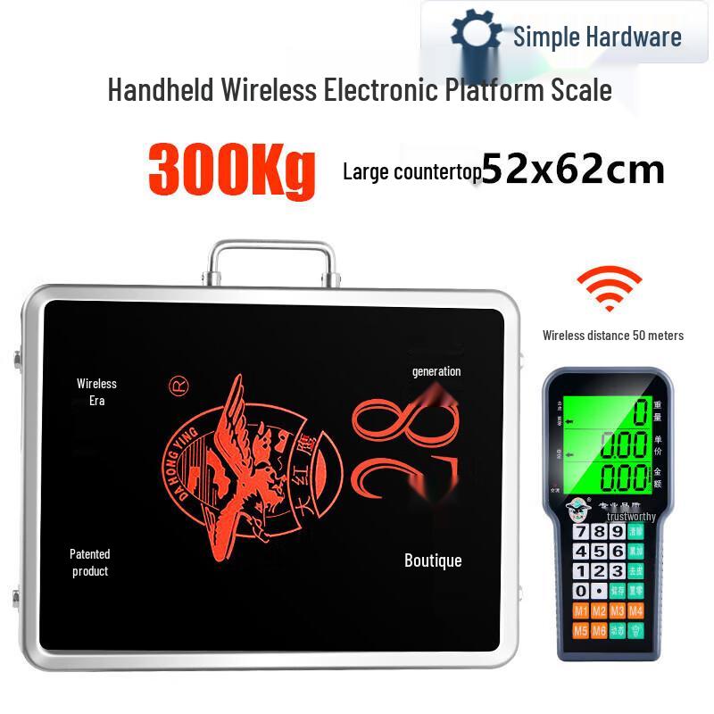 Portable Wireless Electronic Platform Scale CN plug (adapter included)