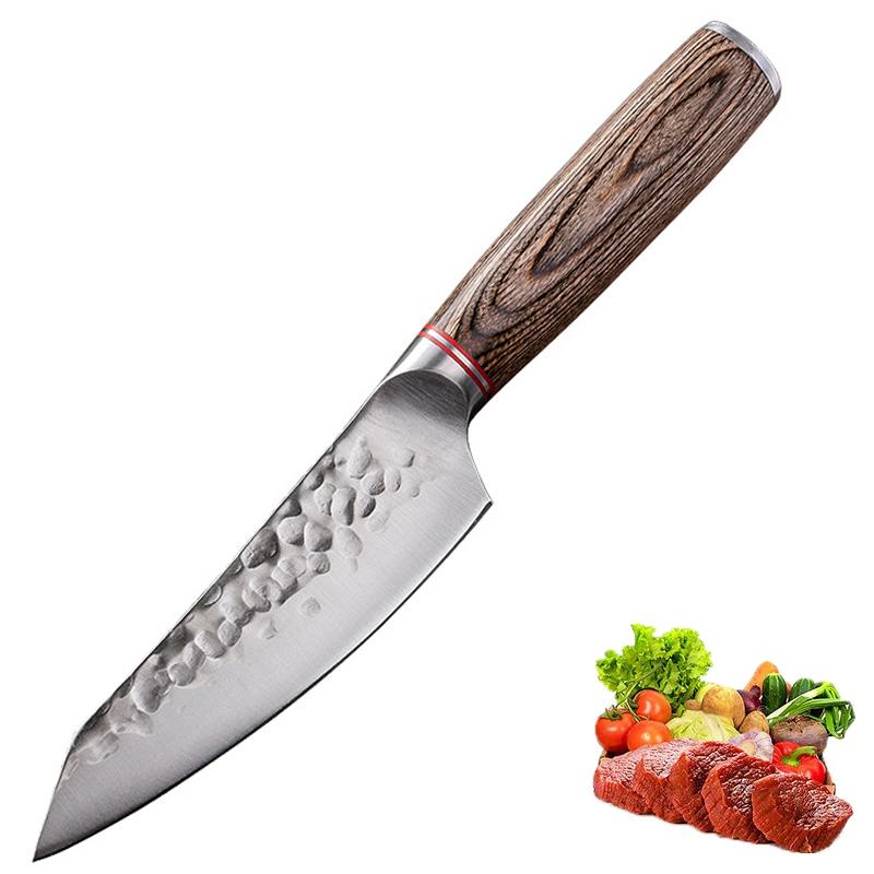 

Нож ручной ковки Тесак для мяса Кухонный нож Нож для обвалки Нож мясника для резки мяса Полный Тан Нож шеф-повара из нержавеющей стали