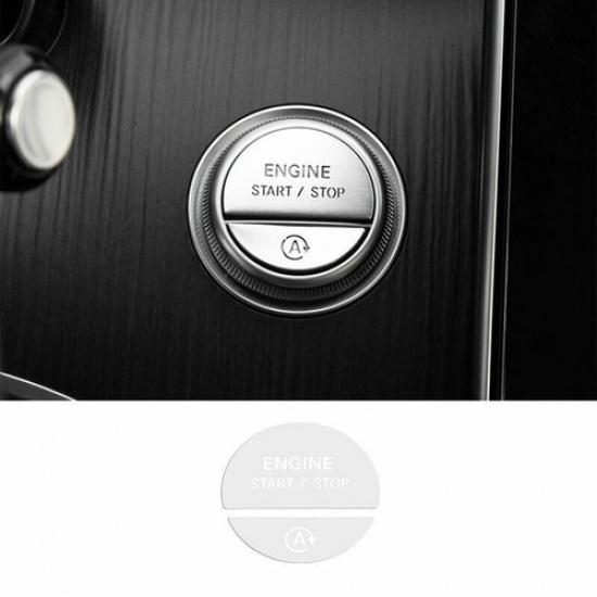 For Benz C-Class W206 -23 Silver Aluminum One-Button Start Switch Cover Trim