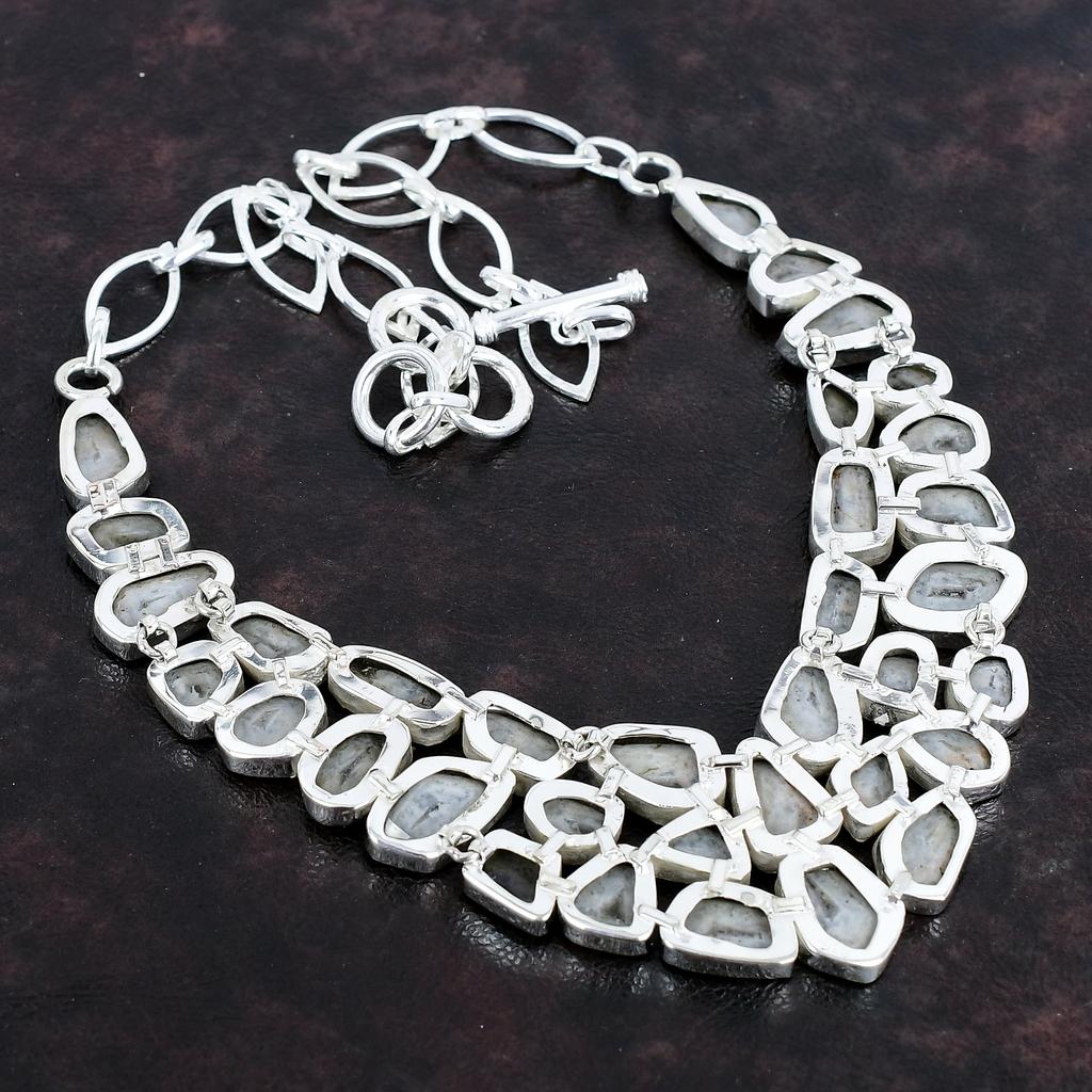 Super 23 Amethyst Gemstone Handmade 925 Sterling Silver Jewelry Necklace 18" AMN-669